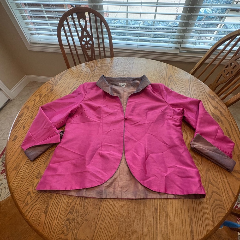 Grace Chuang New York Vintage Fuchsia Lightweight Jacket Size XL Y2K